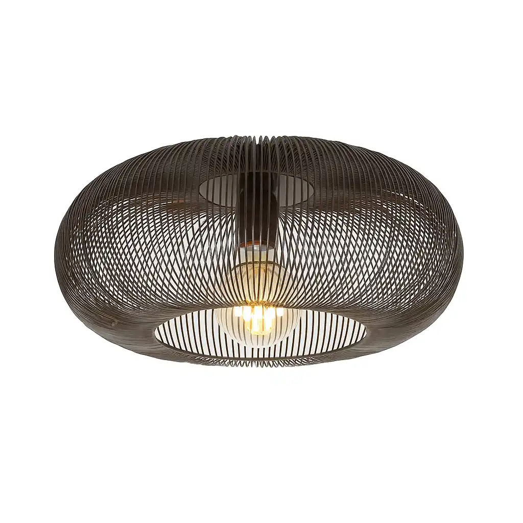 Ylumen Plafondlamp Copper Twist Ø 43 cm zwart