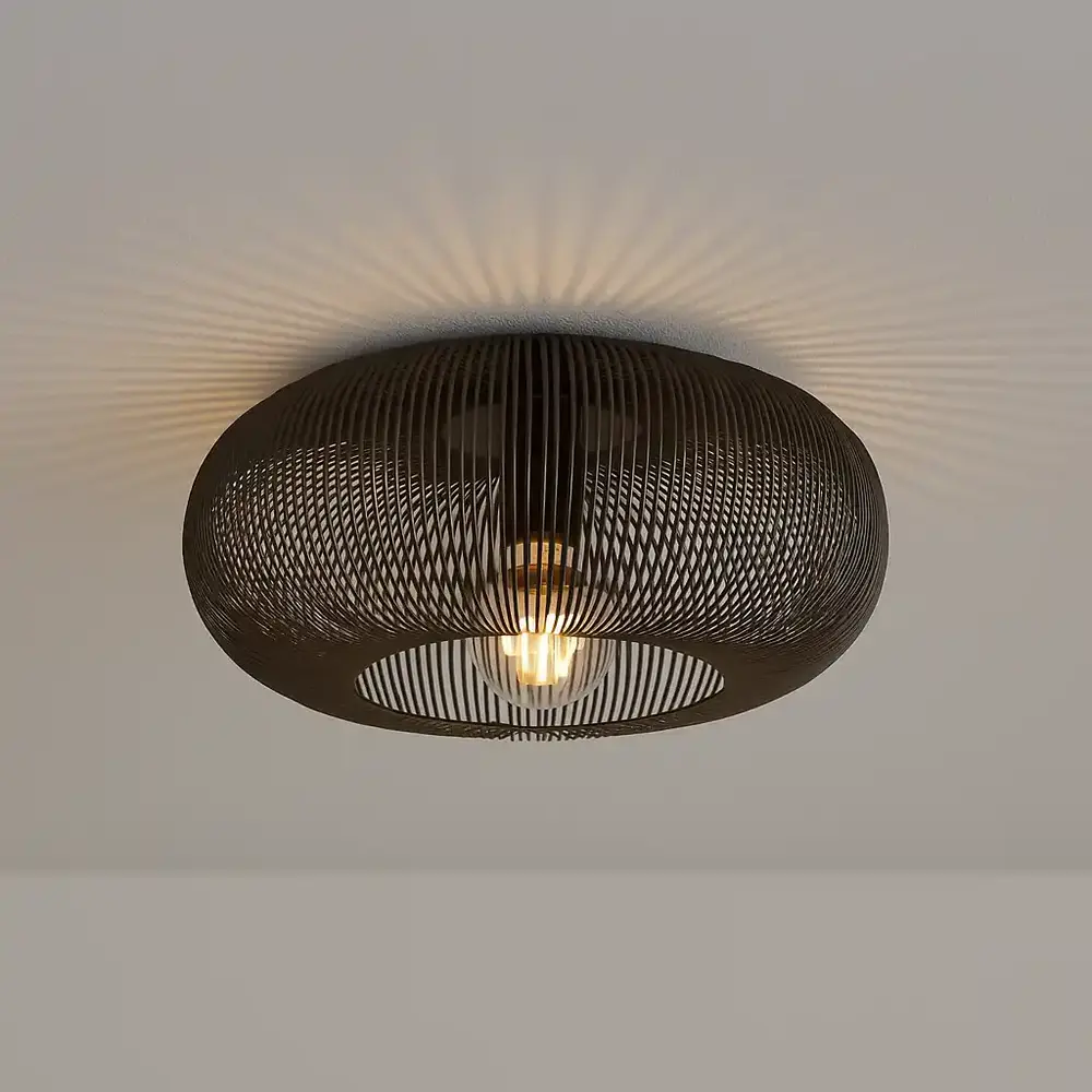 Ylumen Plafondlamp Copper Twist Ø 43 cm zwart Ylumen Plafondlamp Copper Twist Ø 43 cm zwart