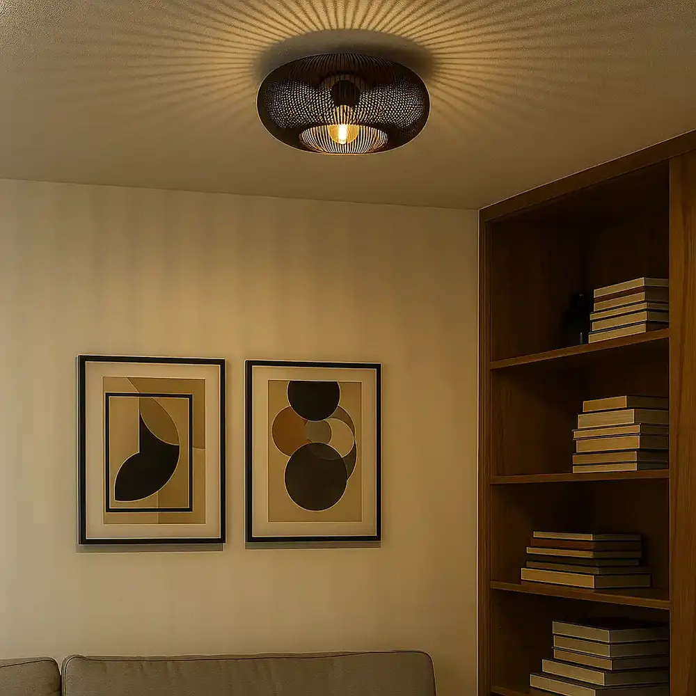 Ylumen Plafondlamp Copper Twist Ø 43 cm zwart Ylumen Plafondlamp Copper Twist Ø 43 cm zwart