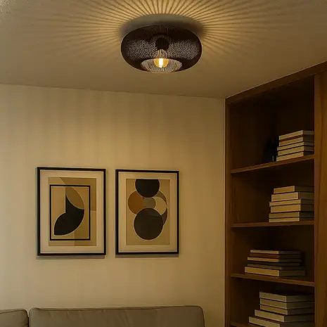 Ylumen Plafondlamp Copper Twist Ø 43 cm zwart Ylumen Plafondlamp Copper Twist Ø 43 cm zwart