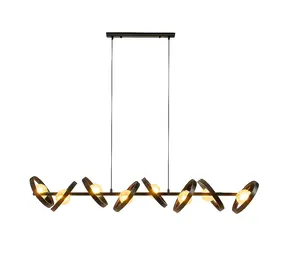 Ylumen Hanglamp Hover 8 lichts L 160 cm mat zwart Ylumen Hanglamp Hover 8 lichts L 160 cm mat zwart