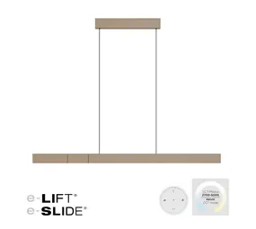 Neuhaus PURE Hanglamp e-Lift + e-Slide L 120-200 cm champagne