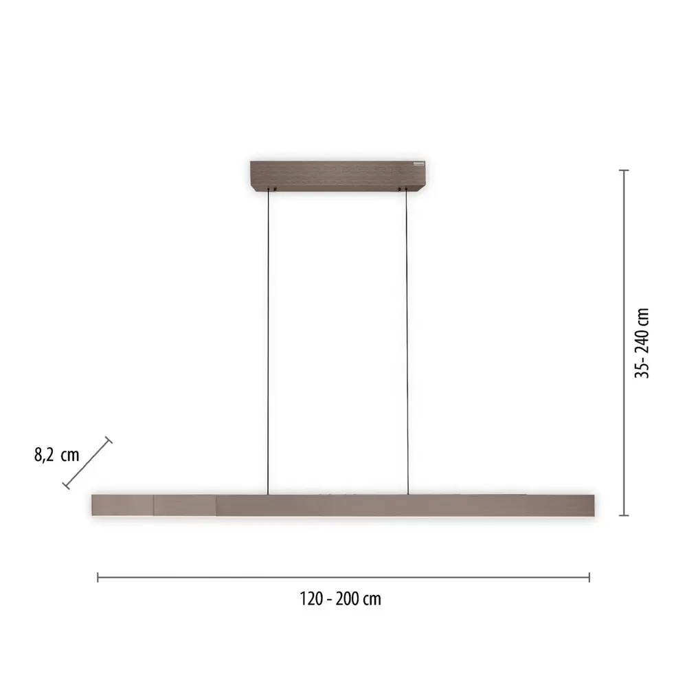 Neuhaus PURE Hanglamp e-Lift + e-Slide L 120-200 cm dark metal brown Neuhaus PURE Hanglamp e-Lift + e-Slide L 120-200 cm dark metal brown
