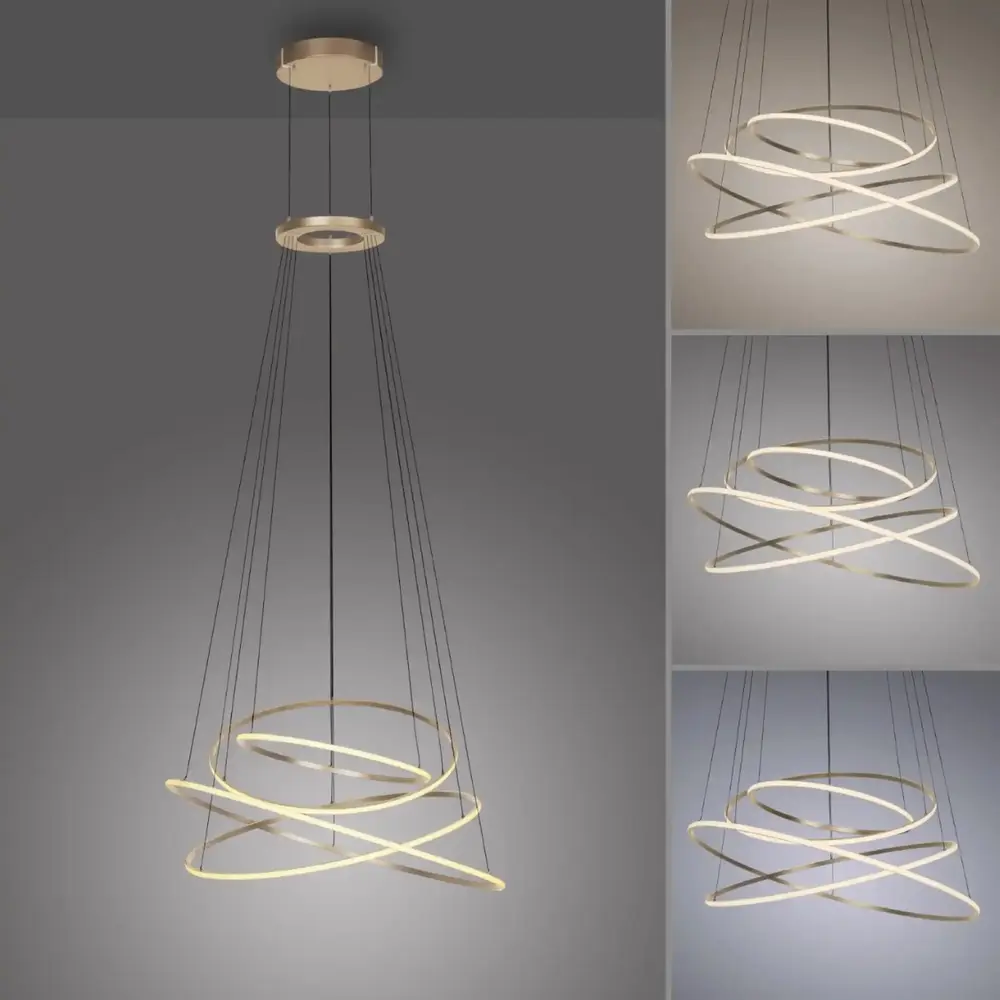 Neuhaus PURE Hanglamp E-Flying Rings Ø 110 cm vide champagne