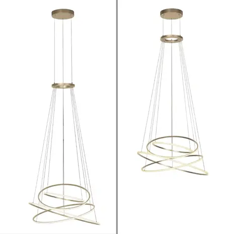 Neuhaus PURE Hanglamp E-Flying Rings Ø 110 cm vide champagne
