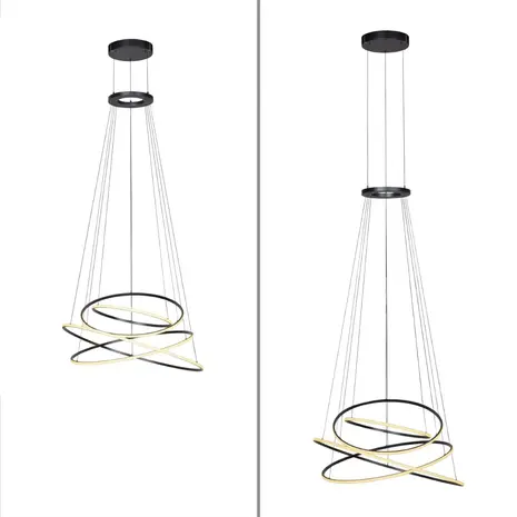Neuhaus PURE Hanglamp E-Flying Rings Ø 110 cm vide donker grijs Neuhaus PURE Hanglamp E-Flying Rings Ø 110 cm vide donker grijs