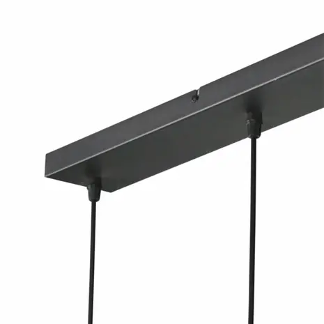 Mexlite Hanglamp HaloSwap 5 lichts L 110 cm bamboe zwart