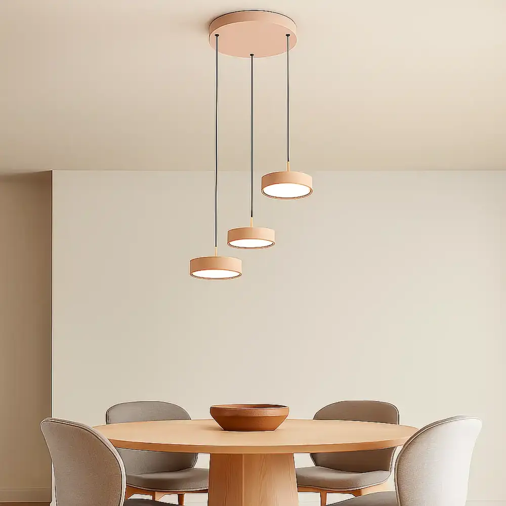 Freelight Hanglamp Alieno 3 lichts Ø 33 cm comfortlift beige Freelight Hanglamp Alieno 3 lichts Ø 33 cm comfortlift beige