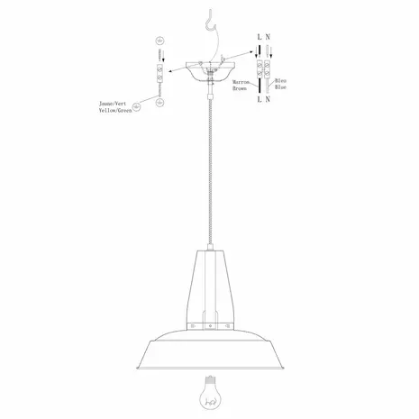 Steinhauer Hanglamp Eden Ø 45 cm creme