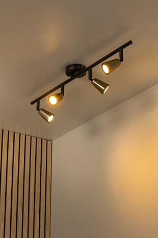 Lucide TIANA - Plafondspot - 4xGU10 (MR16) - Champagne kleur - Essential