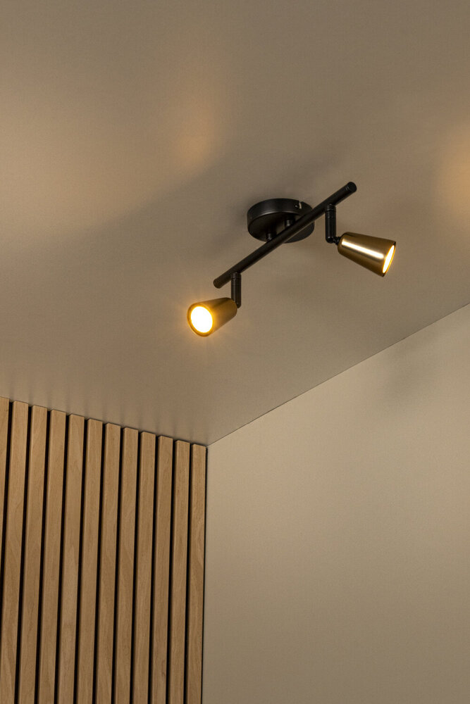 Lucide TIANA - Wandspot / Wandlamp - 2xGU10 (MR16) - Champagne kleur - Essential Lucide TIANA - Wandspot / Wandlamp - 2xGU10 (MR16) - Champagne kleur - Essential
