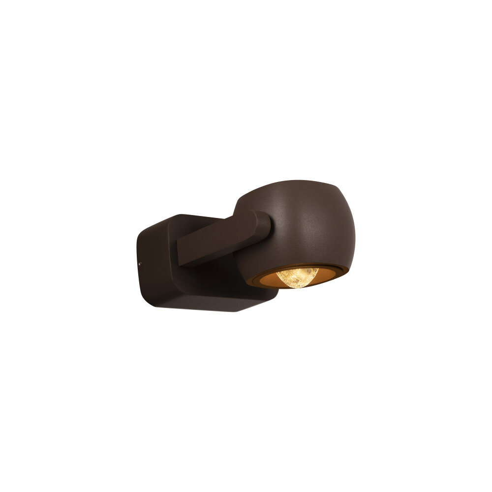 Lucide CAPRI - Wandspot / Wandlamp Binnen/Buiten - LED - 1x8W 2700K - IP54 - Koffie - Essential