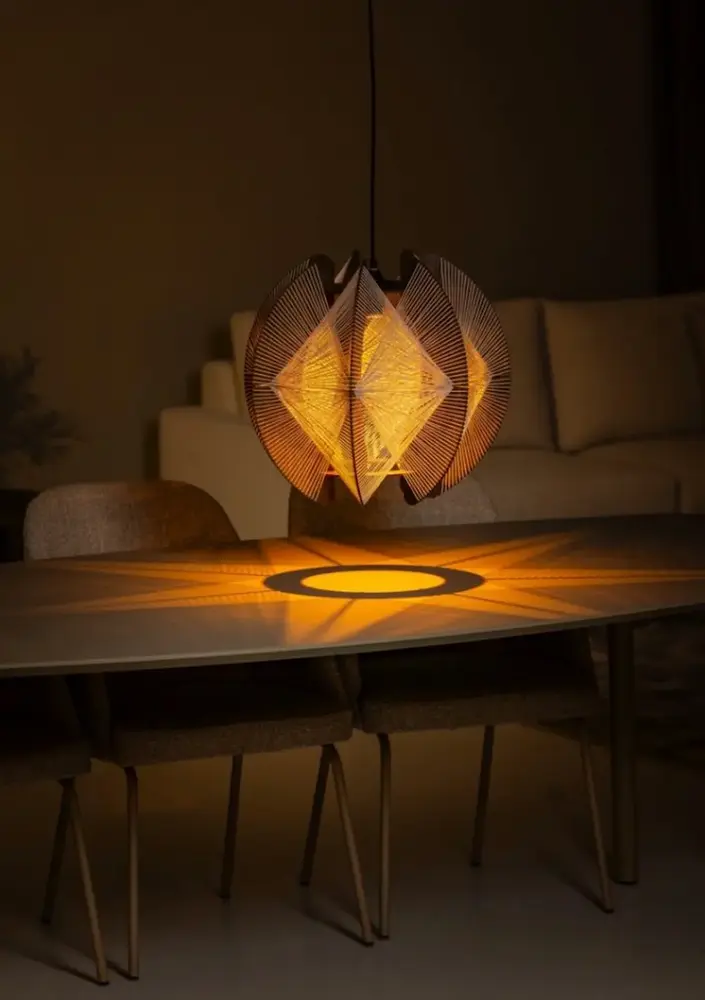 Expo Trading Hanglamp Jessica Ø 50 cm bruin beige Expo Trading Hanglamp Jessica Ø 50 cm bruin beige