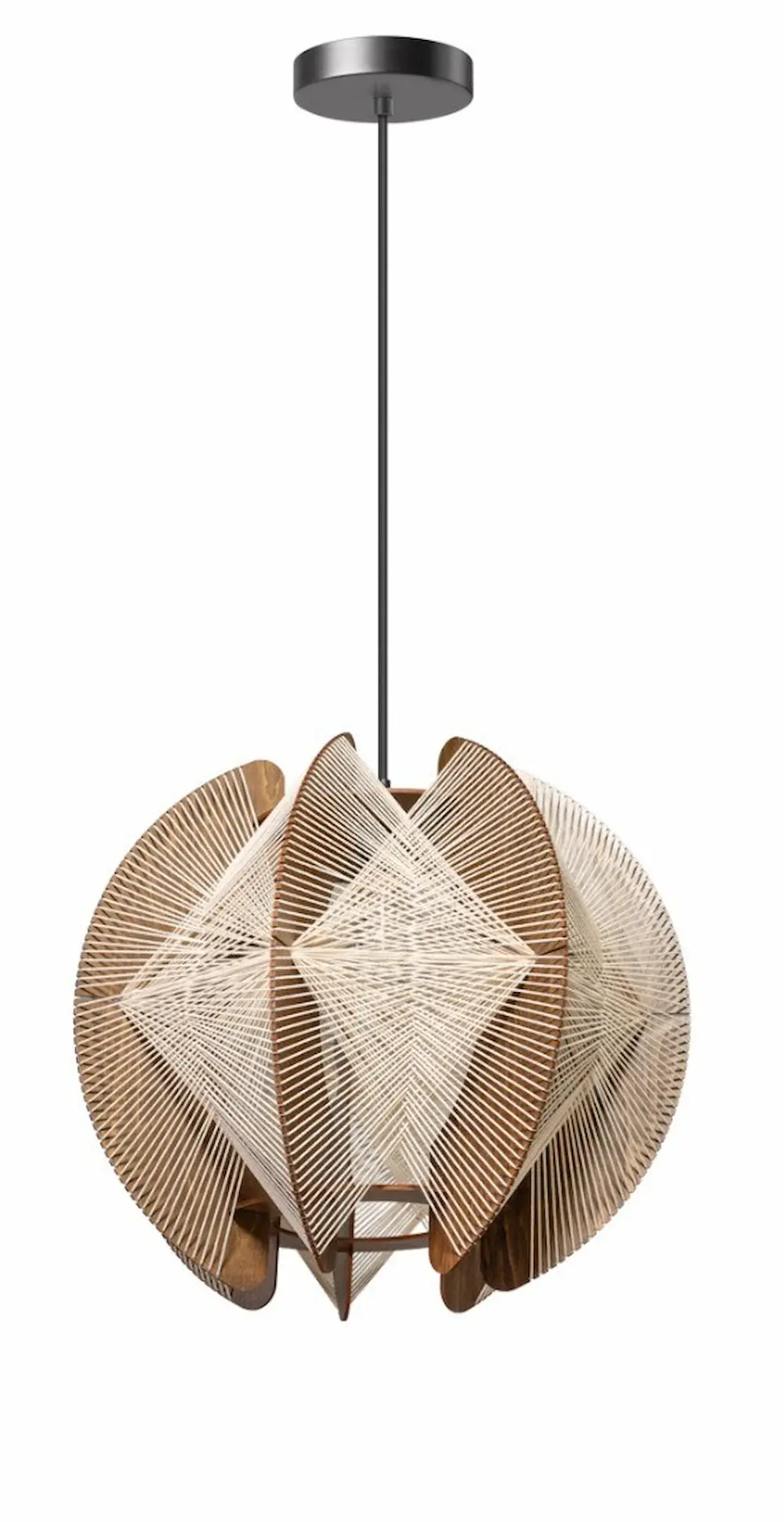 Expo Trading Hanglamp Jessica Ø 40 cm bruin beige