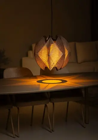 Expo Trading Hanglamp Jessica  Ø 40 cm bruin beige