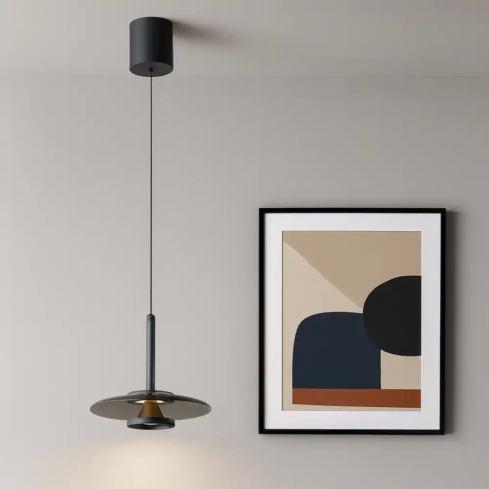 Artdelight Hanglamp Madison 1 lichts Ø 22 cm comfortlift zwart