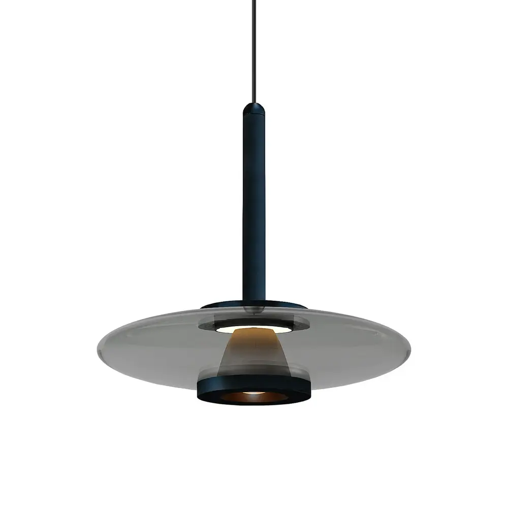 Artdelight Hanglamp Madison 3 lichts L 130 cm comfortlift zwart