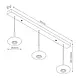 Artdelight Hanglamp Madison 3 lichts L 130 cm comfortlift champagne Artdelight Hanglamp Madison 3 lichts L 130 cm comfortlift champagne