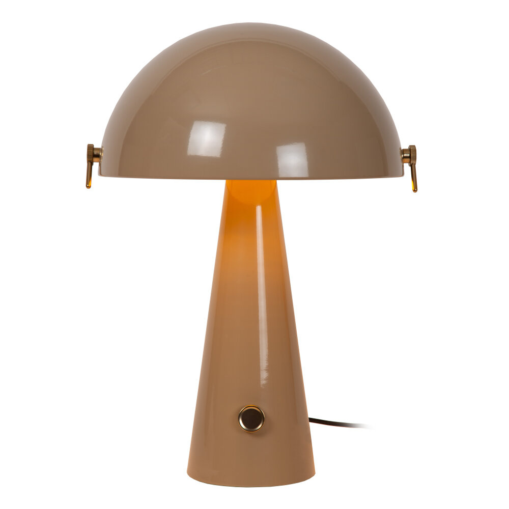 Lucide BARONE - Tafellamp - Ø 38 cm - 1xE27 - Taupe - Vibes