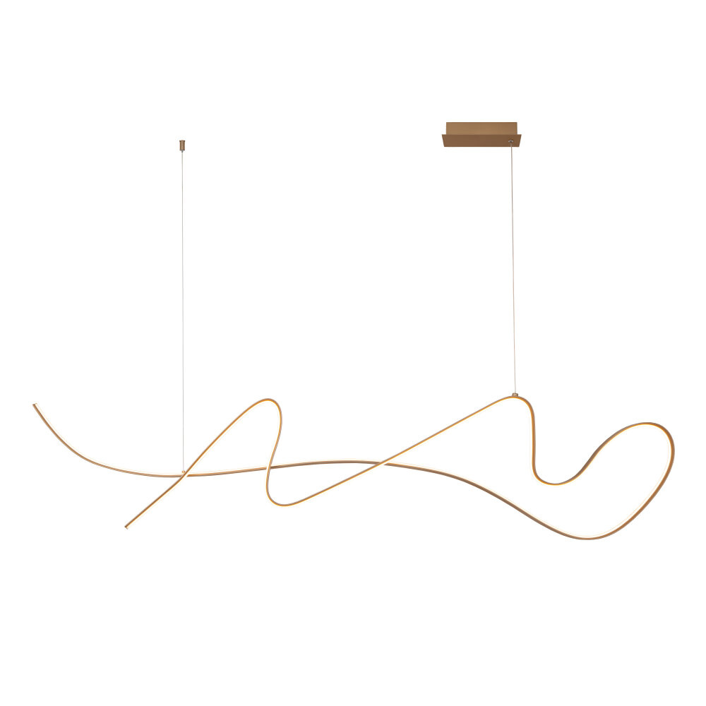 Lucide LAMBADA - Hanglamp - LED Dimb. - 1x47W 2700K - Champagne kleur - Premium