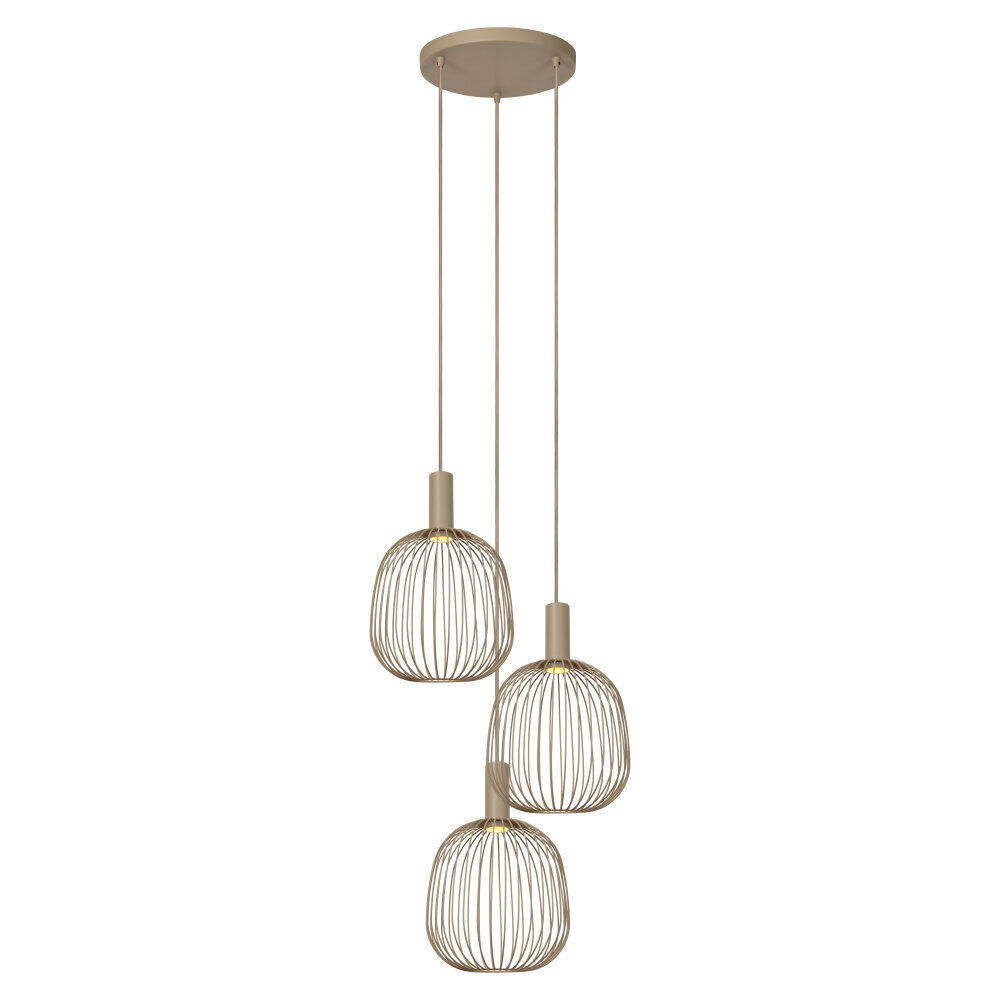Lucide ESTEREL - Hanglamp - 3xGU10 (MR11) - Taupe | Essential