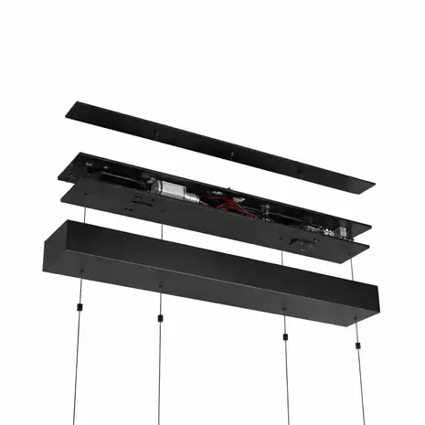 TRIO Select Hanglamp Spider e.move L 130 cm zwart
