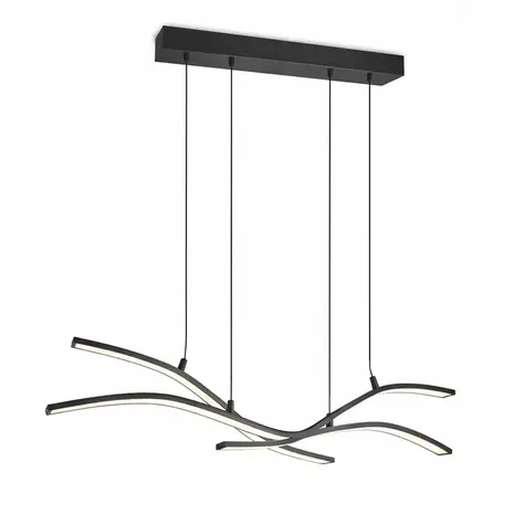 TRIO Select Hanglamp Spider e.move L 130 cm zwart