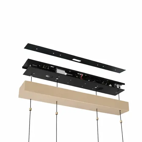 TRIO Select Hanglamp Spider e.move L 130 cm beige