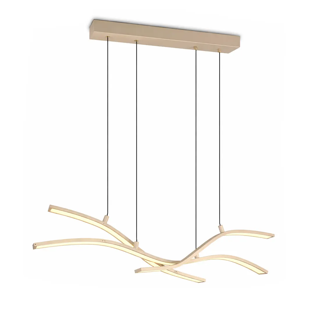 TRIO Select Hanglamp Spider e.move L 130 cm beige