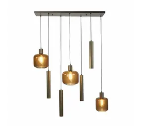 Ylumen Hanglamp Bronza 4+3 lichts L 105 cm brons