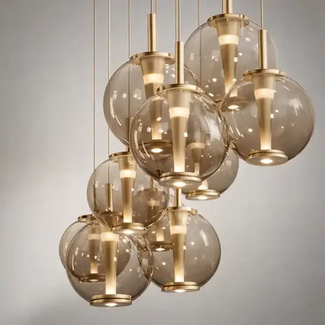 Neuhaus PURE Hanglamp E-Infinity 10 lichts L 100-198 cm champagne