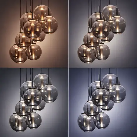 Neuhaus PURE Hanglamp E-Infinity 10 lichts L 100-198 cm champagne