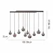 Neuhaus PURE Hanglamp E-Infinity 10 lichts L 100-198 cm champagne