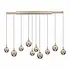 Hanglamp E-Infinity 10 lichts L 100-198 cm champagne