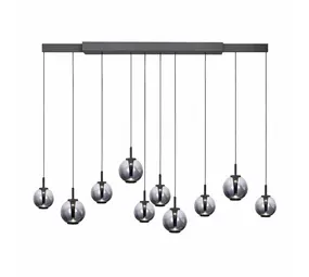 Neuhaus PURE Hanglamp E-Infinity 10 lichts L 100-198 cm donker grijs