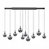 Hanglamp E-Infinity 10 lichts L 100-198 cm donker grijs