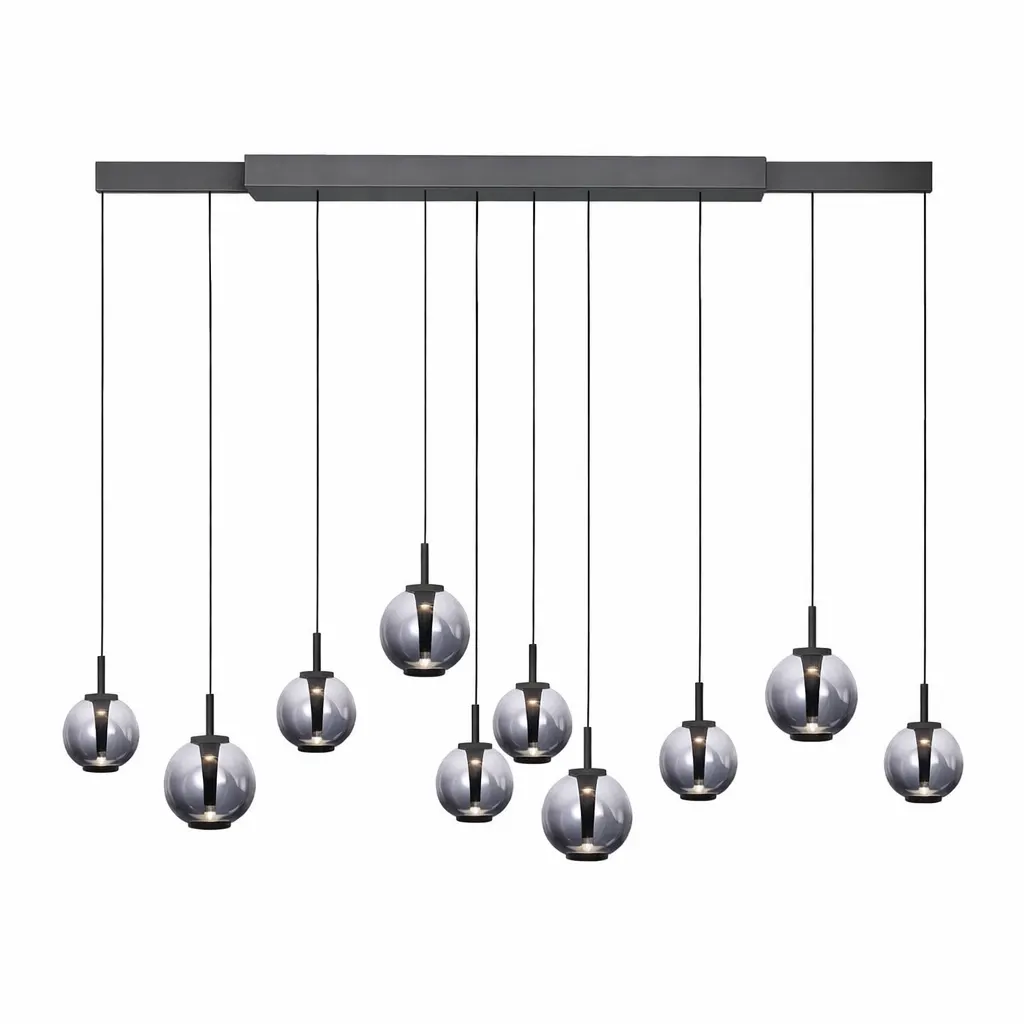Neuhaus PURE Hanglamp E-Infinity 10 lichts L 100-198 cm donker grijs