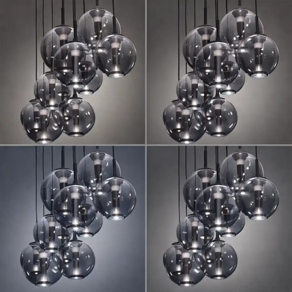 Neuhaus PURE Hanglamp E-Infinity 10 lichts L 100-198 cm donker grijs