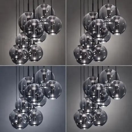 Neuhaus PURE Hanglamp E-Infinity 10 lichts L 100-198 cm donker grijs