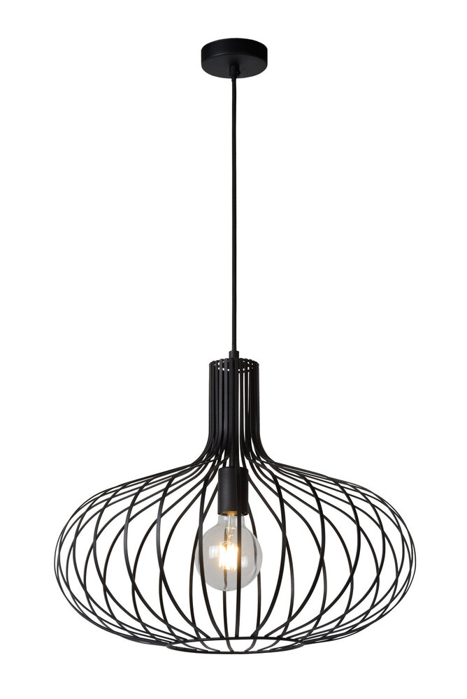 Lucide MANUELA - Hanglamp - Ø 50 cm - 1xE27 - Zwart