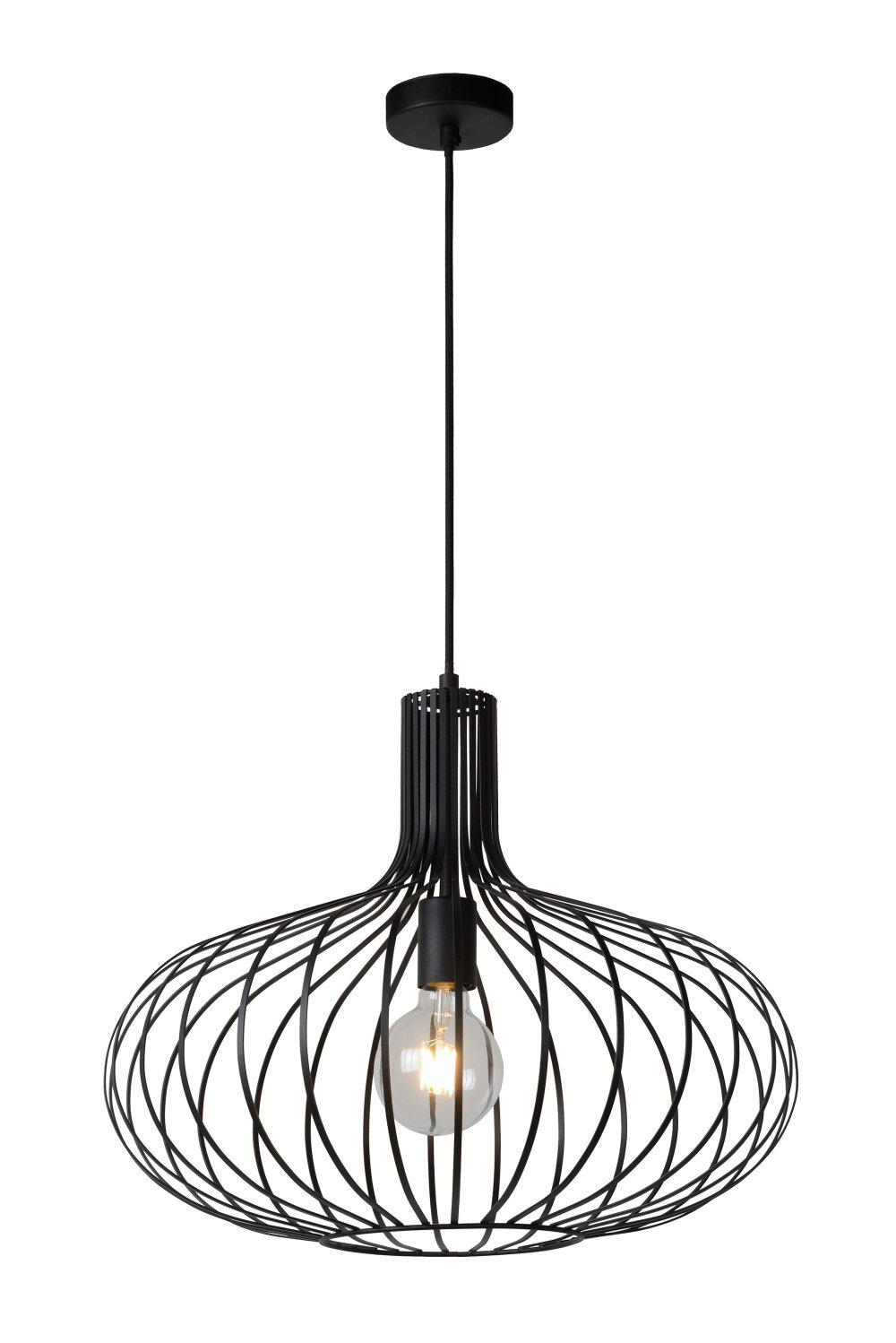 Lucide hanglamp Manuela zwart Ø50cm E27