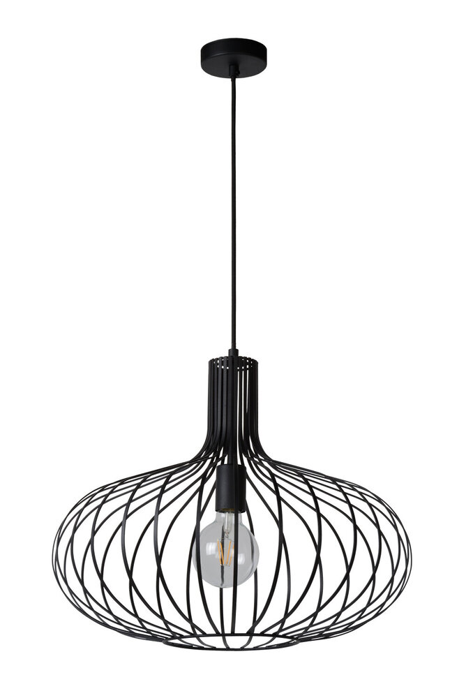 Lucide MANUELA - Hanglamp - Ø 50 cm - 1xE27 - Zwart