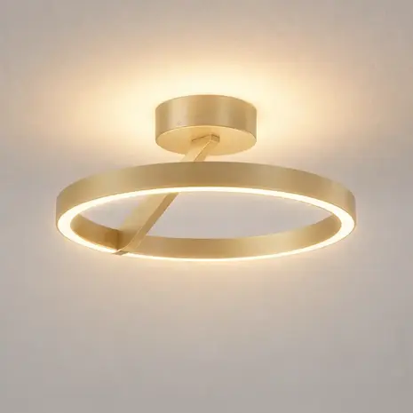 Artdelight Plafondlamp Oregon up down Ø 33 cm champagne