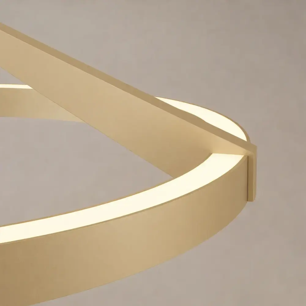 Artdelight Plafondlamp Oregon up down Ø 33 cm champagne