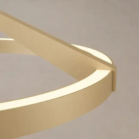 Artdelight Plafondlamp Oregon up down Ø 33 cm champagne