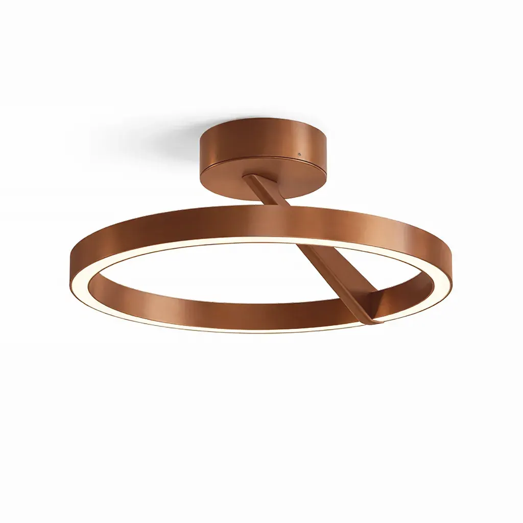 Artdelight Plafondlamp Oregon up down Ø 33 cm koper brons
