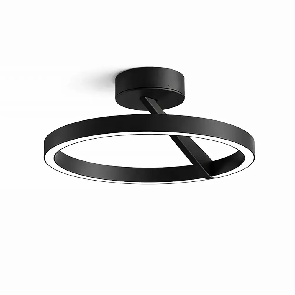 Artdelight Plafondlamp Oregon up down Ø 33 cm zwart