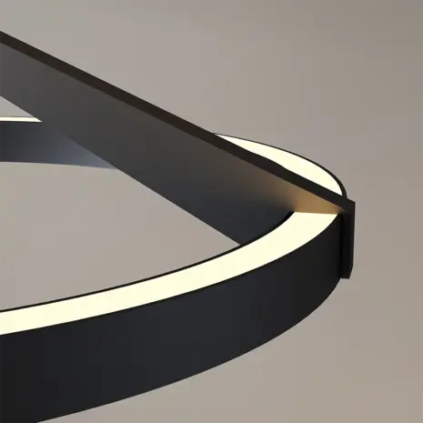 Artdelight Plafondlamp Oregon up down Ø 33 cm zwart