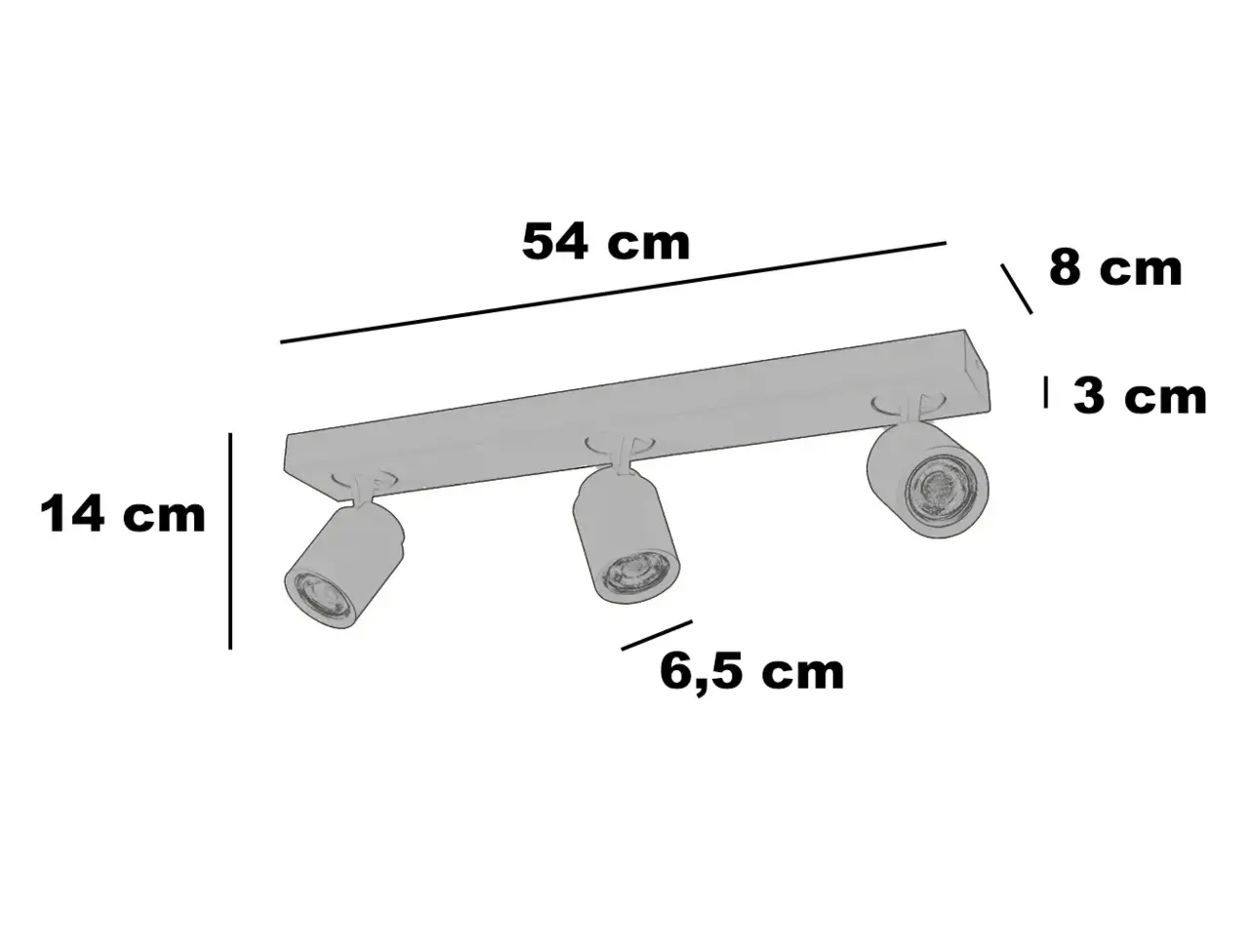 Freelight Spot Razza 3 lichts L 54 cm GU10 wit Freelight Spot Razza 3 lichts L 54 cm GU10 wit