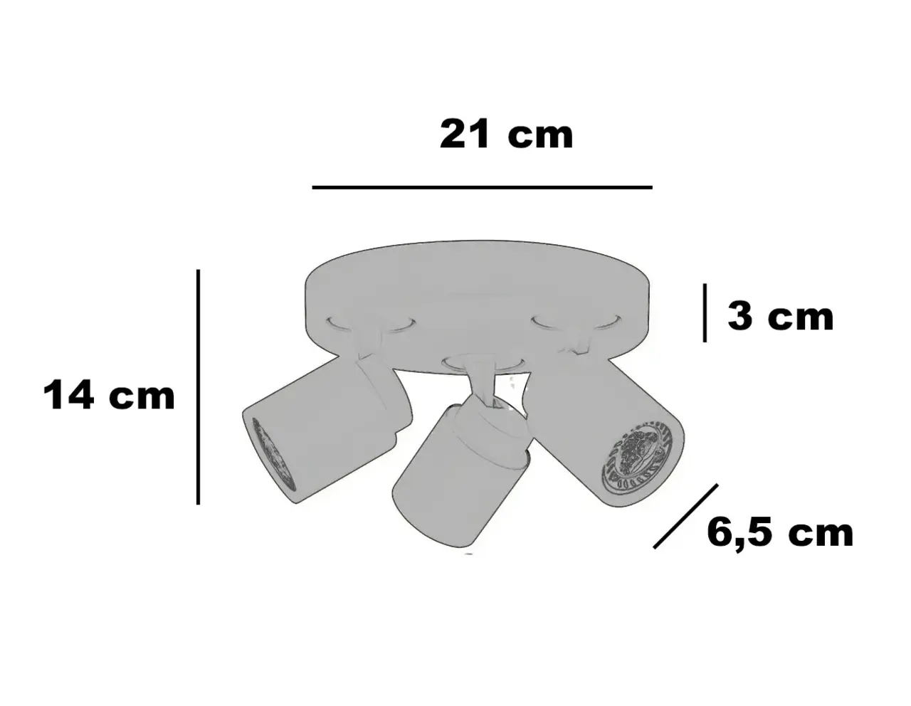 Freelight Spot Razza 3 lichts Ø 21 cm GU10 zwart Freelight Spot Razza 3 lichts Ø 21 cm GU10 zwart